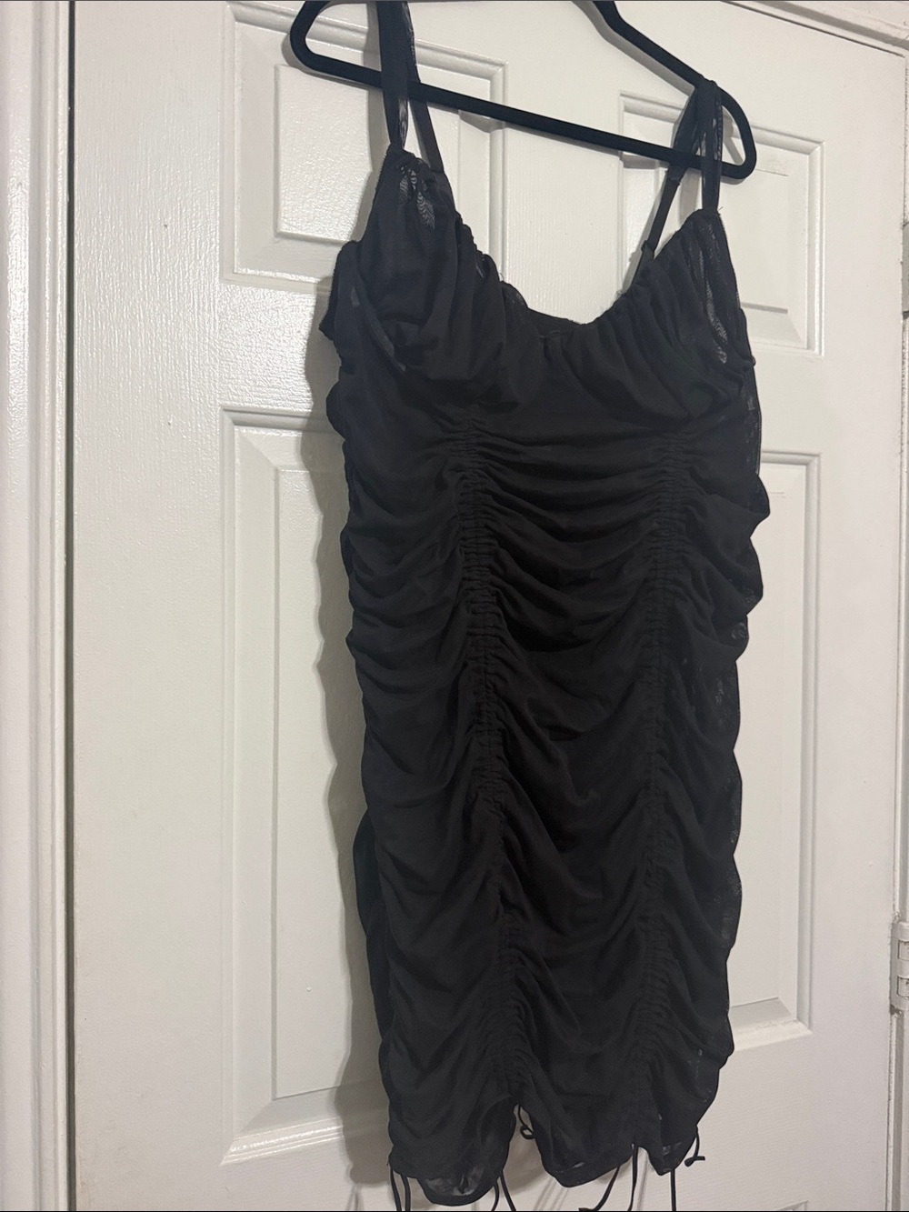 Torrid Black Ruched Mini night gown  with Adjustable Straps
